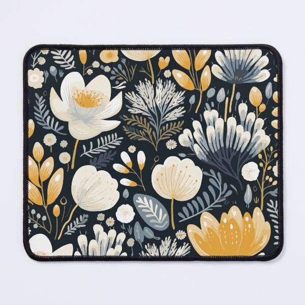 Item preview, Cute Block Print Floral Pattern designed and sold by Deepestblue.