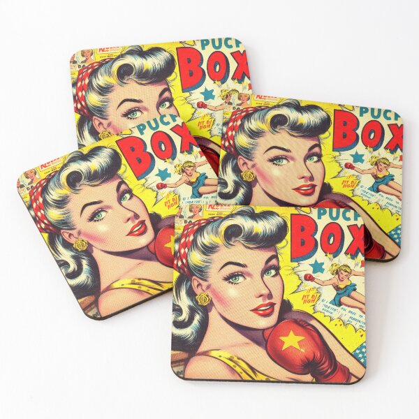 Item preview, Retro Pulp Boxe Girl designed and sold by PulpVintage.