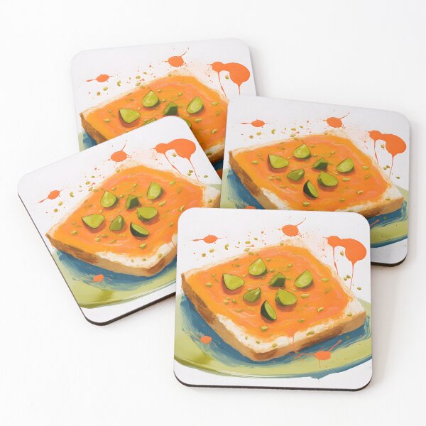 Item preview, Abstract Sweetscape- Cubist Exploration of Kunafa's Intricacies Covered in Pistachios designed and sold by OlfactoART Studio.