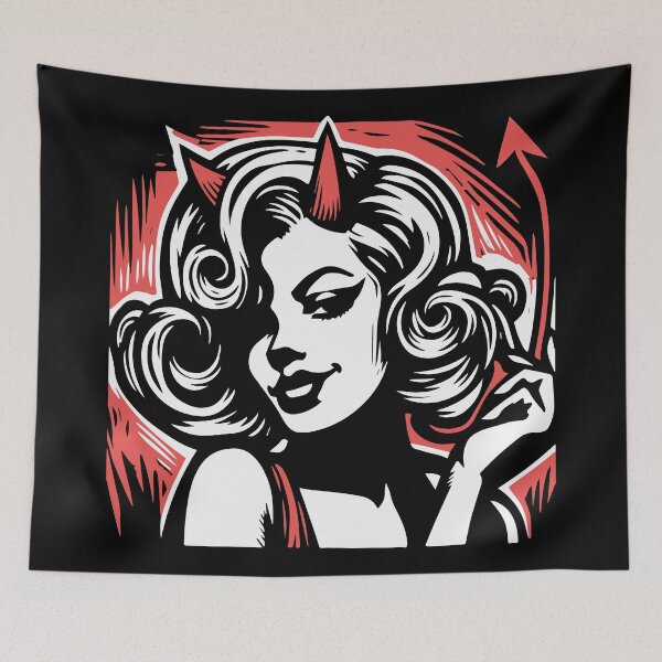 Item preview, Retro Devil Girl designed and sold by Texterns.