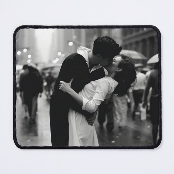 Item preview, The kiss; Times Square classic romantic vintage poster black and white photograph designed and sold by Jéanpaul  Ferro.