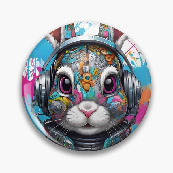 Item preview, Cute Cyborg Rabbit Graffiti Art designed and sold by TheArtOfPat.