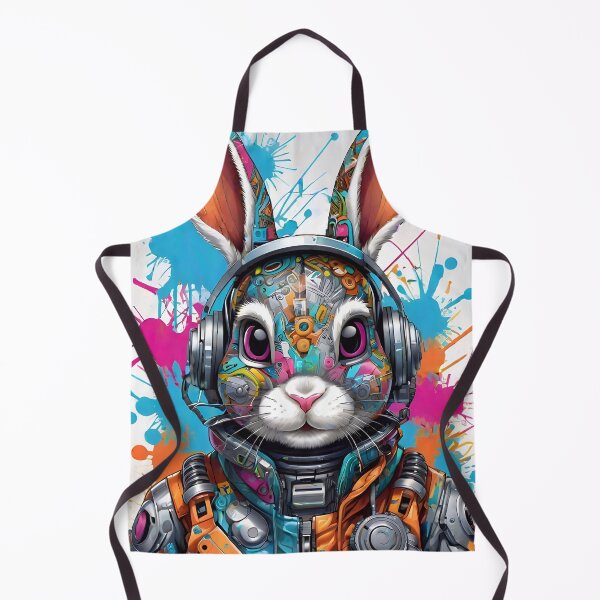 Item preview, Cute Cyborg Rabbit Graffiti Art designed and sold by TheArtOfPat.