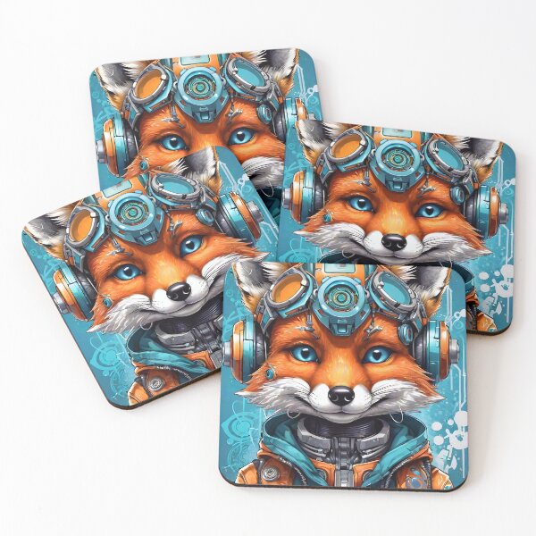 Item preview, Cute Cyborg Red Fox Graffiti Art designed and sold by TheArtOfPat.