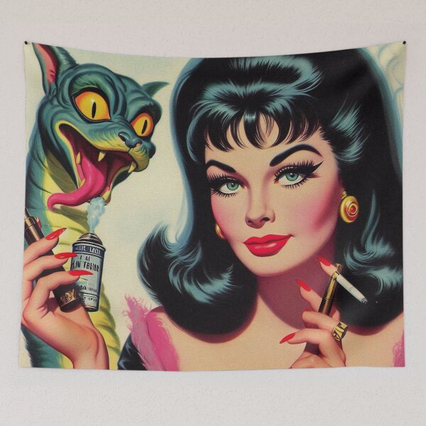 Item preview, Vintage Goth Pin Up designed and sold by PulpVintage.