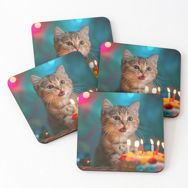 Item preview, American Shorthair Kitten amazed by Birthday Cake designed and sold by OddCorro.