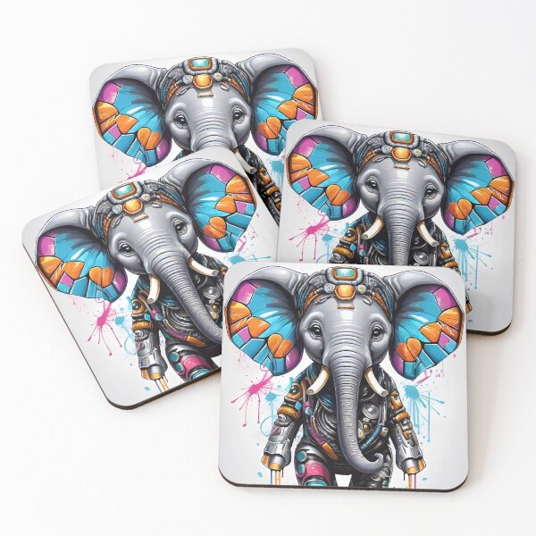 Item preview, Cute Cyborg Elephant Graffiti Art designed and sold by TheArtOfPat.