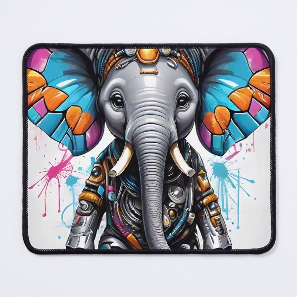 Item preview, Cute Cyborg Elephant Graffiti Art designed and sold by TheArtOfPat.