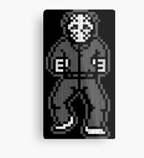 Retro Jason - Gray Vintage Metal Print