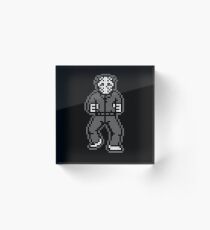 Retro Jason - Gray Vintage Acrylic Block