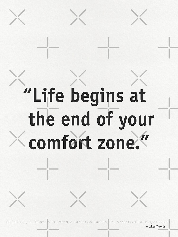 Life Begins At The End Of Your Comfort Zone By Airport Sticker