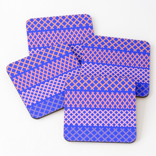 Item preview, Blue and Peach Pastel Cross Hatch Pattern  designed and sold by patternsoup.