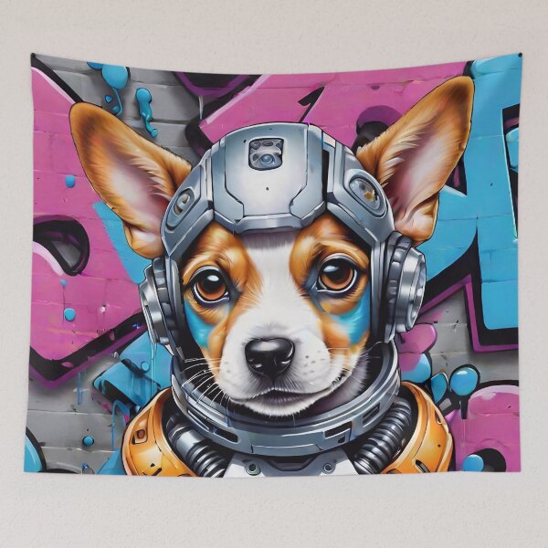 Item preview, Cute Cyborg Dog Graffiti Art designed and sold by TheArtOfPat.