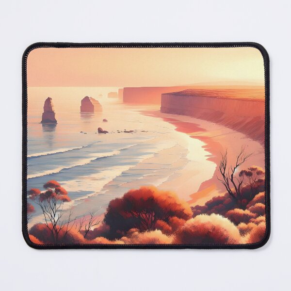 Item preview, Painting of a sunset over a beach in Australia designed and sold by Studio12866.