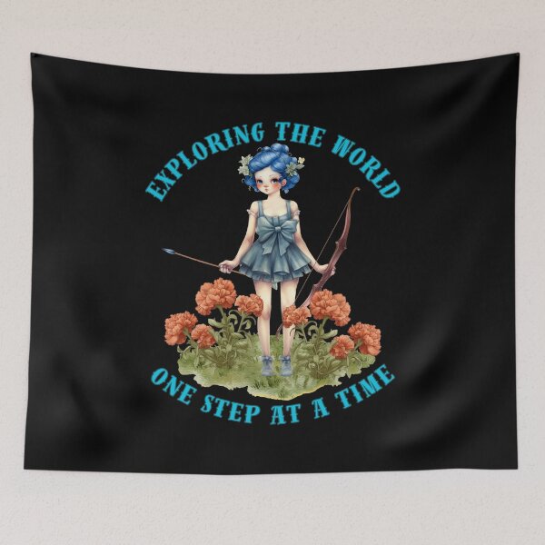 Item preview, Exploring The World One Step At A Time. sagittarius birthday designed and sold by ZodiacWonders.