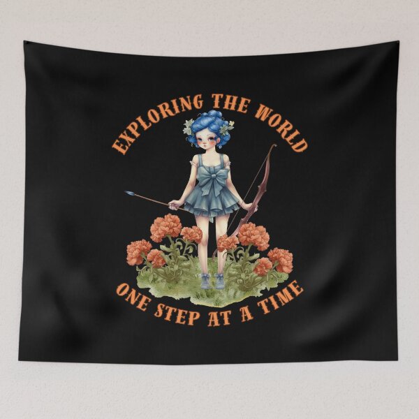 Item preview, Exploring The World One Step At A Time. sagittarius season designed and sold by ZodiacWonders.