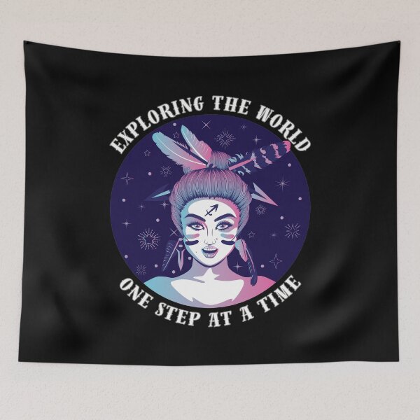Item preview, Exploring The World One Step At A Time. sagittarius funny designed and sold by ZodiacWonders.