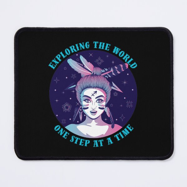 Item preview, Exploring The World One Step At A Time. sagittarius quote designed and sold by ZodiacWonders.