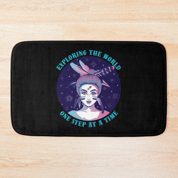 Item preview, Exploring The World One Step At A Time. sagittarius quote designed and sold by ZodiacWonders.