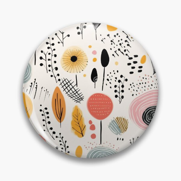 Item preview, Whimsical Block-Print Flowers designed and sold by Deepestblue.