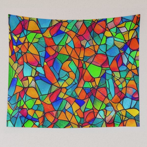 Item preview, Abstract Colorful Stained Glass Pattern designed and sold by calibrit.
