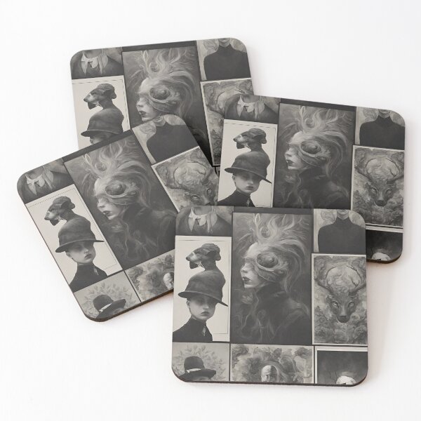 Item preview, Dark Academia Surreal Portraits designed and sold by echowood26.