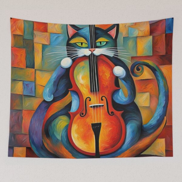 Item preview, Cello Cat designed and sold by WhimsyWanderer.