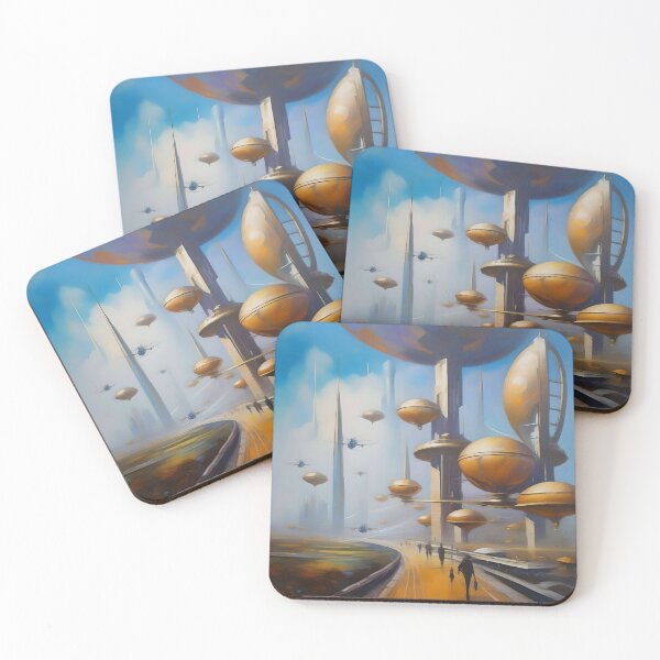 Item preview, Near futuristic city designed and sold by WildLadyWood.