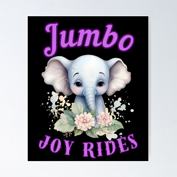 Item preview, Jumbo Joy Rides. elephant face designed and sold by ElephantVibes.