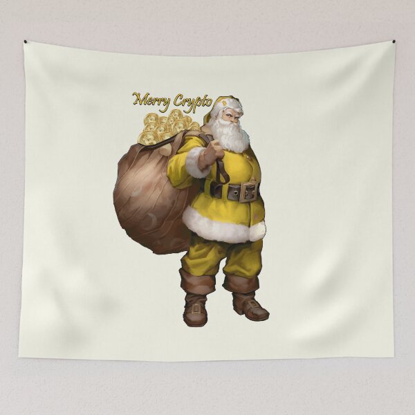 Item preview, Crypto Christmas Santa free bitcoin gift designed and sold by DabGraphic.
