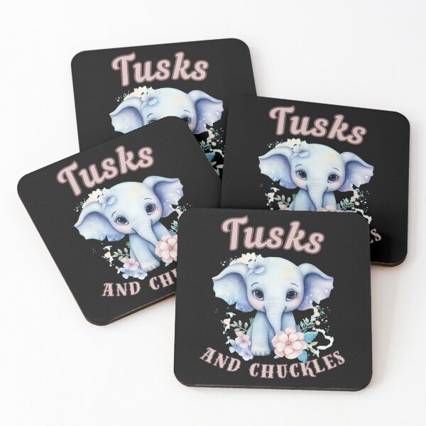 Item preview, Tusks And Chuckles. elephant head designed and sold by ElephantVibes.
