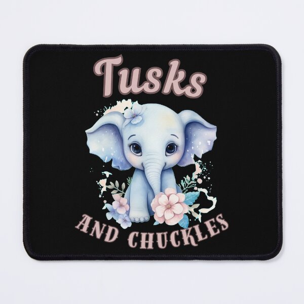 Item preview, Tusks And Chuckles. elephant head designed and sold by ElephantVibes.