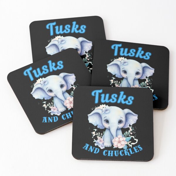 Item preview, Tusks And Chuckles. elephant face designed and sold by ElephantVibes.