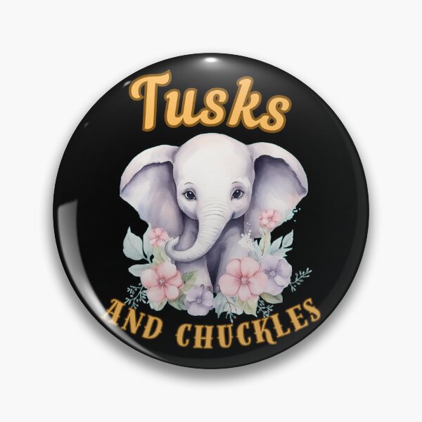 Item preview, Tusks And Chuckles. watercolor elephant designed and sold by ElephantVibes.