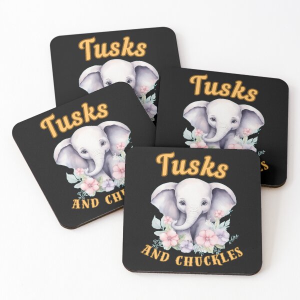 Item preview, Tusks And Chuckles. watercolor elephant designed and sold by ElephantVibes.
