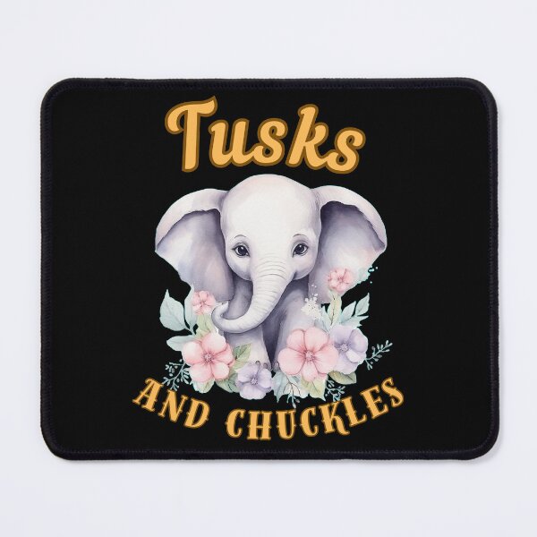 Item preview, Tusks And Chuckles. watercolor elephant designed and sold by ElephantVibes.