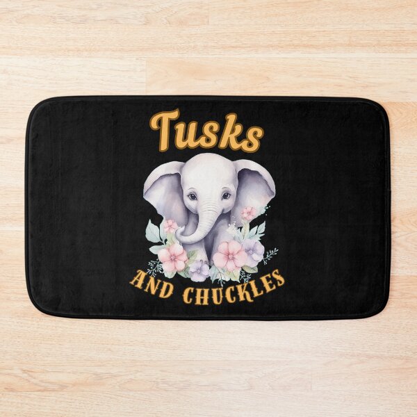 Item preview, Tusks And Chuckles. watercolor elephant designed and sold by ElephantVibes.