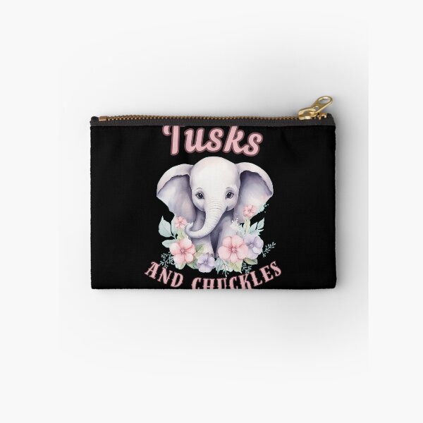 Item preview, Tusks And Chuckles. elephant saying designed and sold by ElephantVibes.