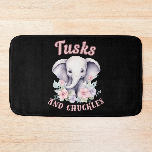 Item preview, Tusks And Chuckles. elephant saying designed and sold by ElephantVibes.