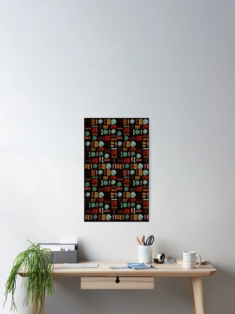 Thumbnail 2 of 3, Poster, Aztec Pattern designed and sold by Andrew Hitchen.