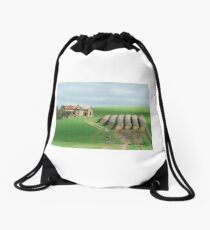 Out on bale - country South Australia. Drawstring Bag