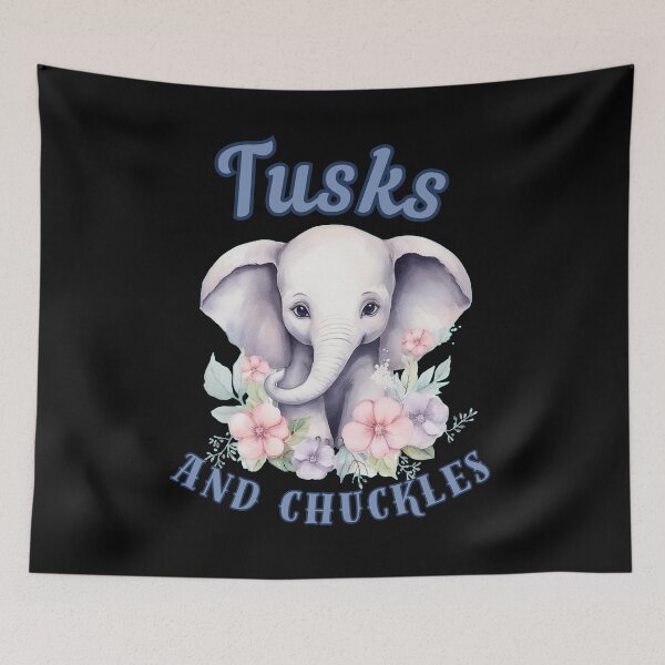 Item preview, Tusks And Chuckles. Flower elephant designed and sold by ElephantVibes.