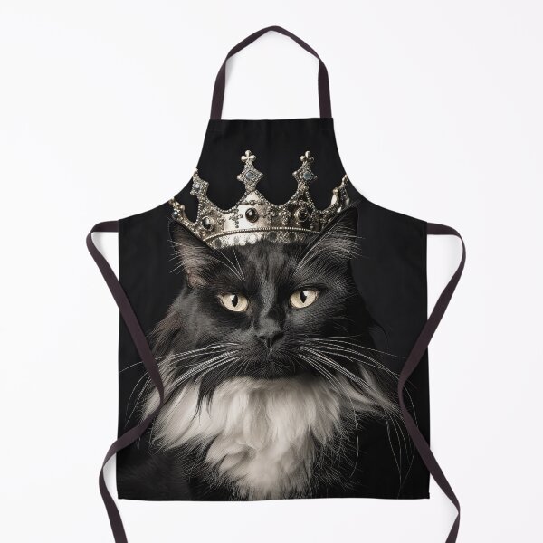 Item preview, Persian Tuxedo Cat With Crown designed and sold by Elisabeth Lucas.