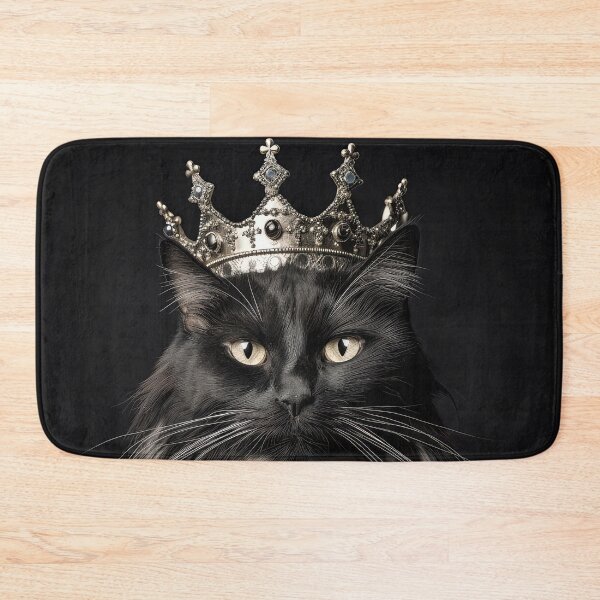 Item preview, Persian Tuxedo Cat With Crown designed and sold by Elisabeth Lucas.