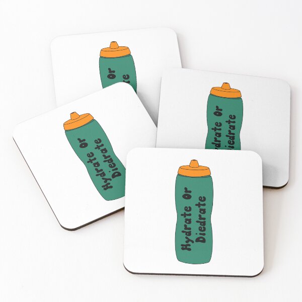 Item preview, Hydrate or Diedrate Green Water bottle designed and sold by doodlesbyCara.
