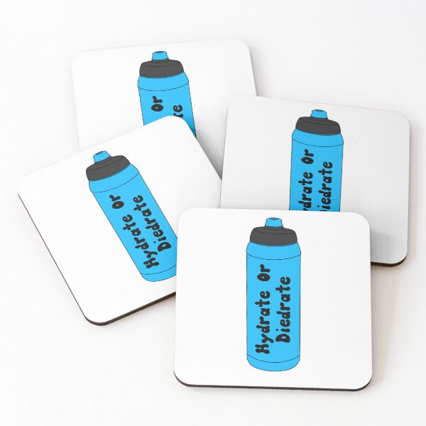 Item preview, Hydrate or Diedrate Blue Water bottle designed and sold by doodlesbyCara.