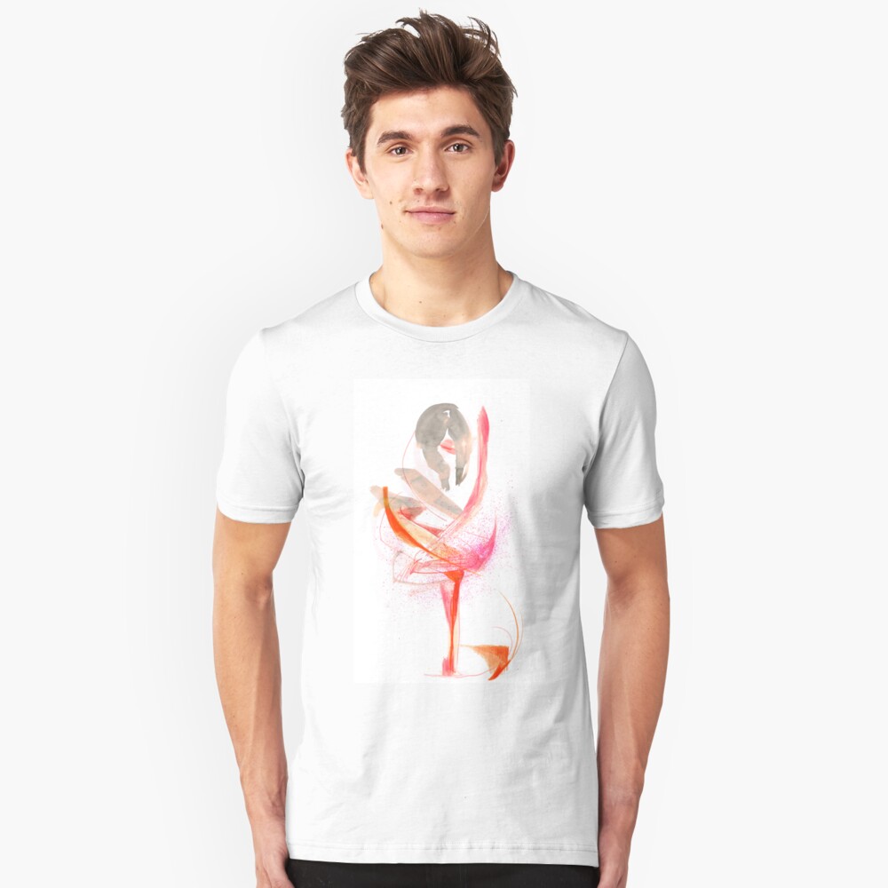 Expressive Dance Drawing Slim Fit T-Shirt