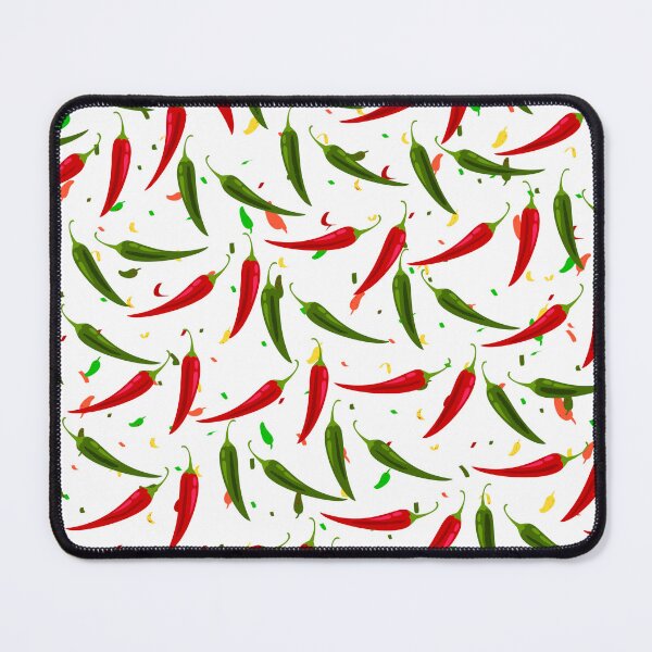 Item preview, Red and Green Hot Chili Peppers Pattern designed and sold by SMillustrations.