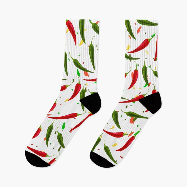 Item preview, Red and Green Hot Chili Peppers Pattern  designed and sold by SMillustrations.