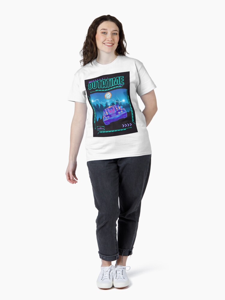 Thumbnail 4 of 7, Classic T-Shirt, Travel Trauma: OUTATIME - Bring Back The Future! designed and sold by therealbooty.
